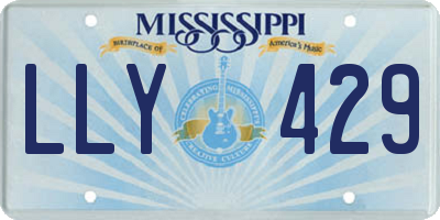 MS license plate LLY429