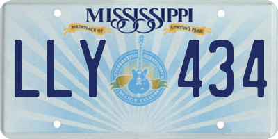 MS license plate LLY434
