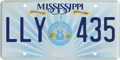 MS license plate LLY435