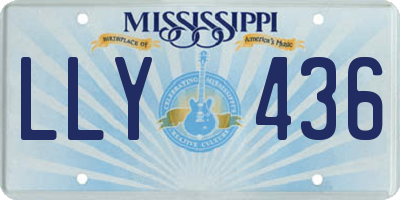 MS license plate LLY436