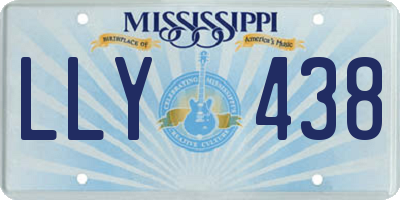 MS license plate LLY438