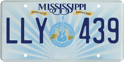 MS license plate LLY439