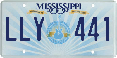 MS license plate LLY441