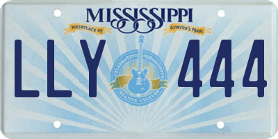 MS license plate LLY444