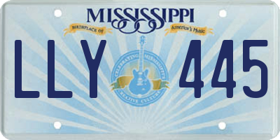 MS license plate LLY445