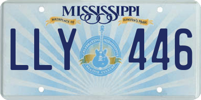 MS license plate LLY446
