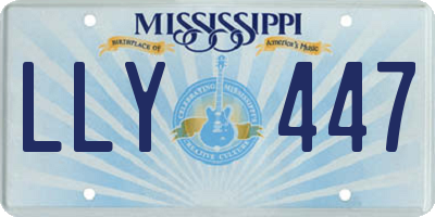 MS license plate LLY447
