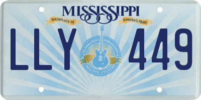 MS license plate LLY449