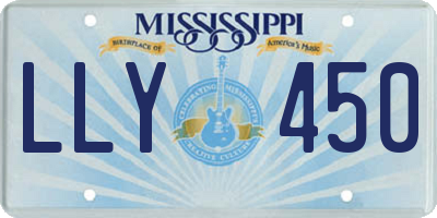 MS license plate LLY450