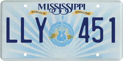 MS license plate LLY451