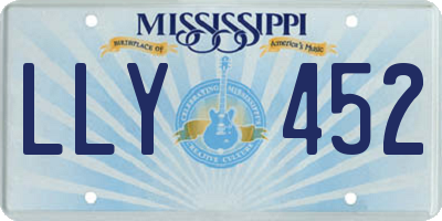 MS license plate LLY452