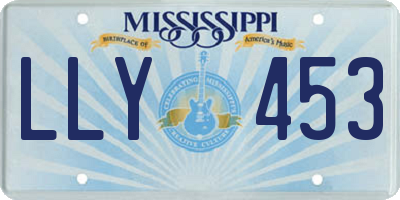 MS license plate LLY453