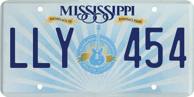 MS license plate LLY454