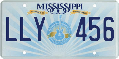 MS license plate LLY456