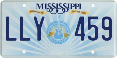 MS license plate LLY459