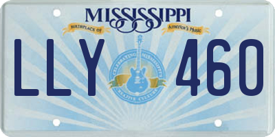 MS license plate LLY460