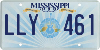 MS license plate LLY461