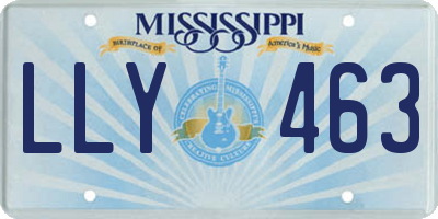 MS license plate LLY463