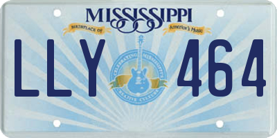 MS license plate LLY464