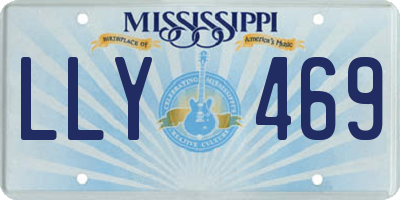 MS license plate LLY469