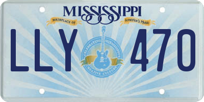 MS license plate LLY470