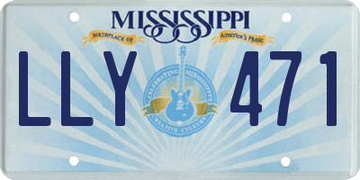 MS license plate LLY471