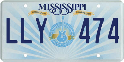 MS license plate LLY474