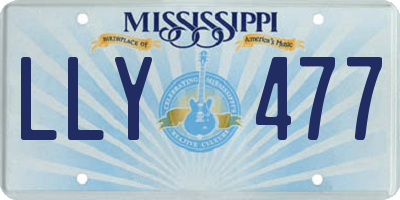 MS license plate LLY477
