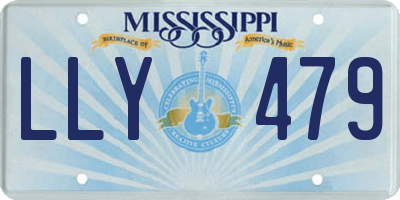 MS license plate LLY479