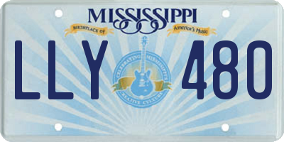 MS license plate LLY480