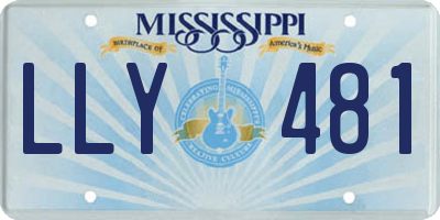 MS license plate LLY481