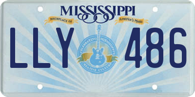 MS license plate LLY486