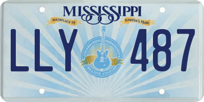MS license plate LLY487
