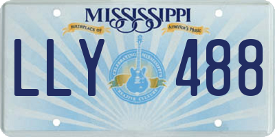 MS license plate LLY488