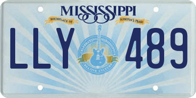MS license plate LLY489