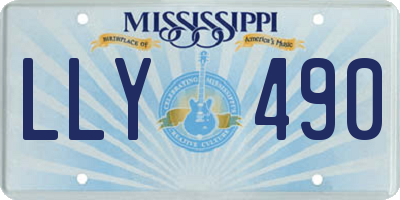 MS license plate LLY490
