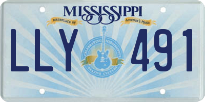 MS license plate LLY491