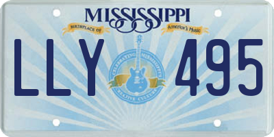 MS license plate LLY495
