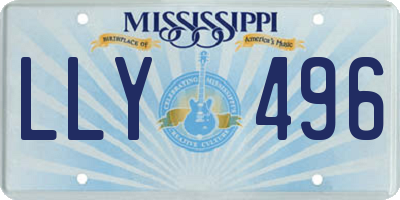 MS license plate LLY496
