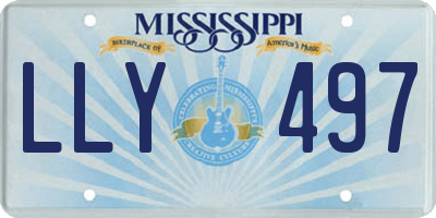 MS license plate LLY497