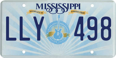 MS license plate LLY498