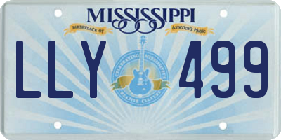 MS license plate LLY499