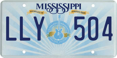 MS license plate LLY504