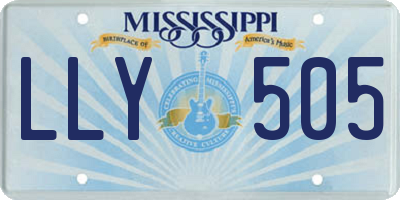 MS license plate LLY505