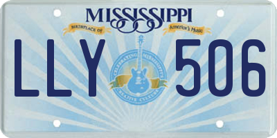 MS license plate LLY506