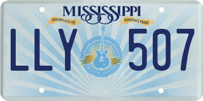 MS license plate LLY507