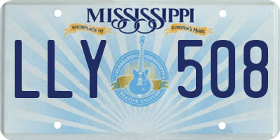 MS license plate LLY508