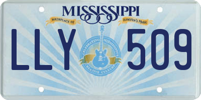 MS license plate LLY509