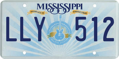MS license plate LLY512