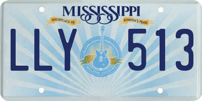 MS license plate LLY513